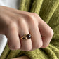 Smoky quartz oval ring